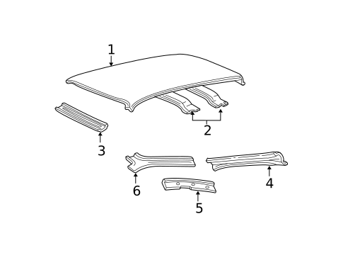 Roof & Components for 2001 Ford Taurus #0