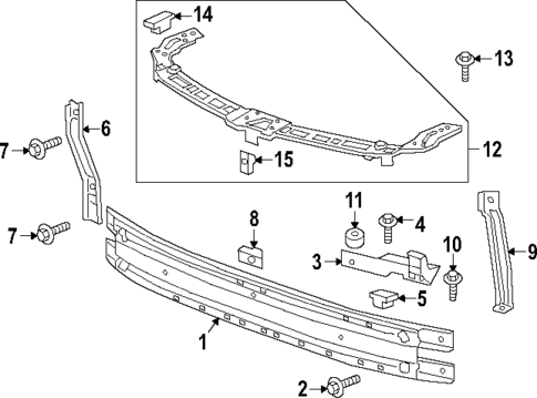 Bumper & Components - Front for 2023 Chevrolet Blazer #1