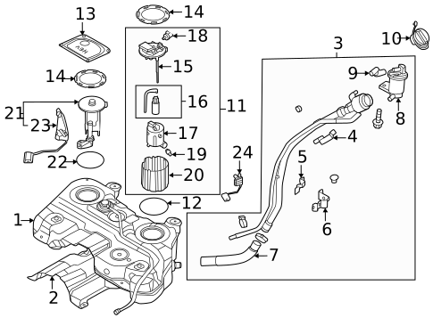Fuel System Components for 2023 Kia Sportage #1