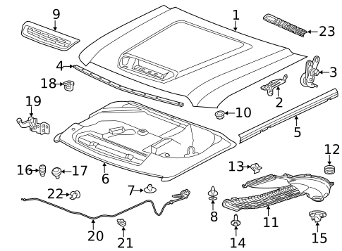 Hood & Components for 2019 GMC Sierra 2500 HD #0