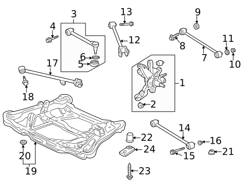 Rear Suspension for 2000 Honda Accord #2