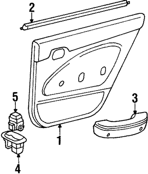 Interior Trim - Rear Door for 2000 Chevrolet Prizm #0