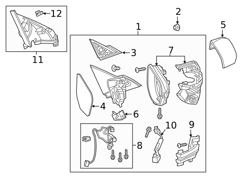 Outside Mirrors for 2020 Honda Civic #2
