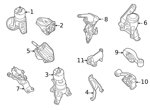 Engine & Trans Mounting for 2013 Nissan Pathfinder #1