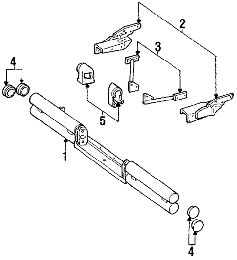 Bumper Assembly - Rear for 1988 Jeep Comanche #1