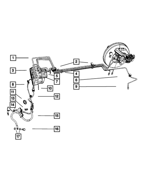 Hydraulic Control Unit, Brake Tubes and Hoses for 2011 Dodge Caliber #0