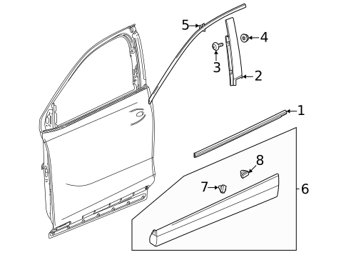 Exterior Trim - Front Door for 2024 Buick Encore GX #1
