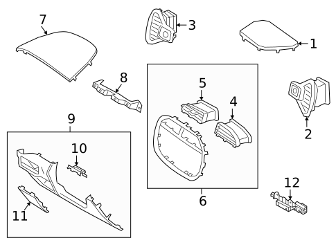 Instrument Panel Components for 2023 Kia Soul #0