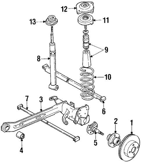 Rear Suspension for 1990 Audi 100 Quattro #1