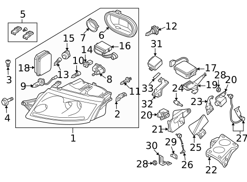 Bulbs - Chassis for 2000 Audi TT #0