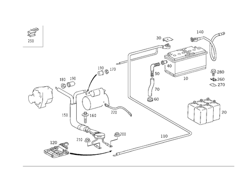 Battery, Starter/Alternator Cable for 2001 Mercedes-Benz S55 AMG #0