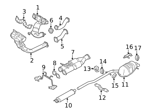 Exhaust Components for 2007 Volvo XC90 #0