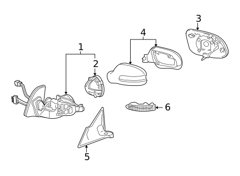 Outside Mirrors for 2006 Mercedes-Benz CLK350 #1