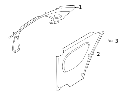 Interior Trim - Quarter Panels for 1996 Subaru Impreza #0