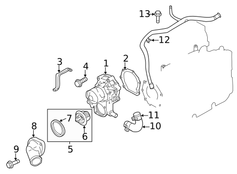 Water Pump for 2008 Subaru Impreza #0