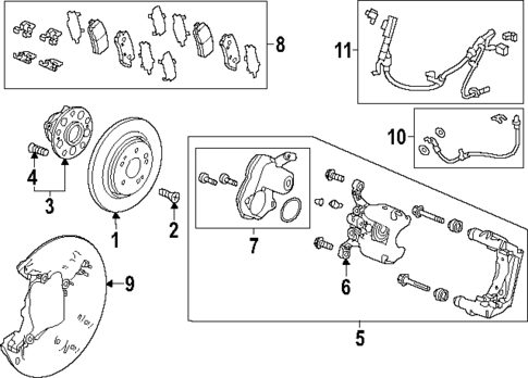 Rear Brakes for 2024 Honda Pilot #1