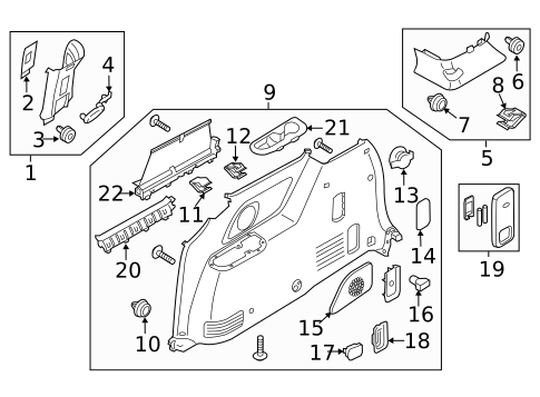Interior Trim - Side Panel for 2015 Kia Sedona #0