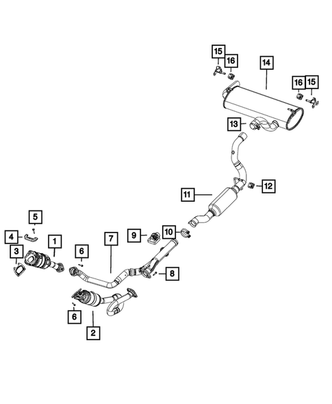 Exhaust System for 2023 Jeep Wrangler #2