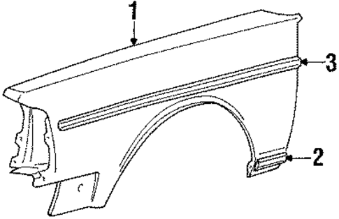 Exterior Trim - Fender for 1993 Volvo 240 #0