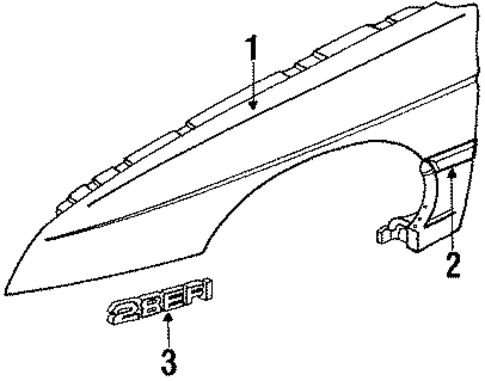 Fender & Components for 1990 Chevrolet Corsica #0