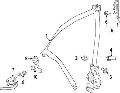Front Seat Belts for 2024 Mercedes-Benz EQE SUV AMG® #0