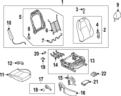 Passenger Seat Components for 2022 Mazda MX-30 EV #0