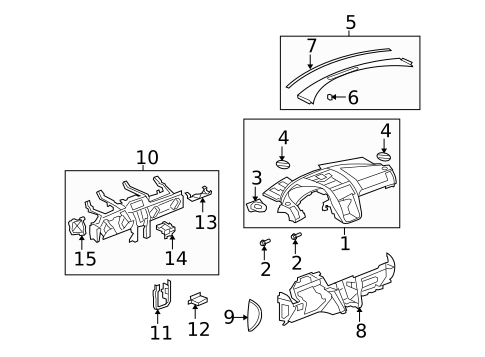 Instrument Panel for 2010 Saturn Outlook #0