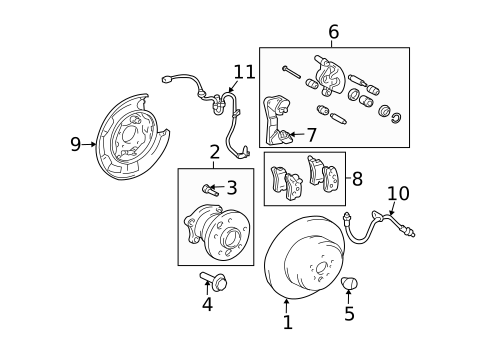 Anti-Lock Brakes for 2008 Lexus RX400h #1