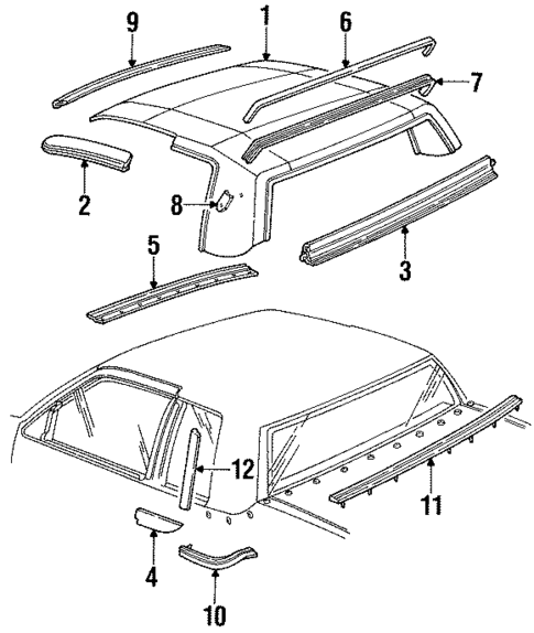 Roof for 1990 Cadillac Eldorado #0