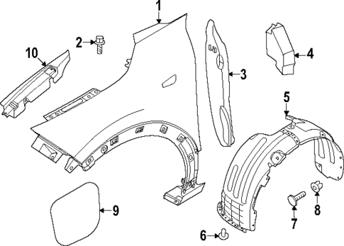 Fender & Components for 2023 Kia Niro #0