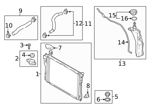 Radiator & Components for 2018 Genesis G80 #0