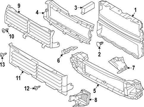 Radiator Support for 2022 Land Rover Range Rover Evoque #1