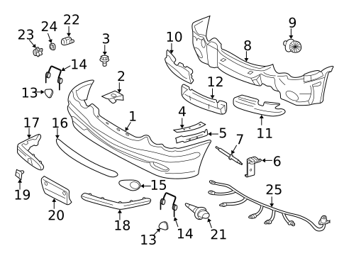 Bumper & Components - Front for 2005 Mercedes-Benz C320 #1