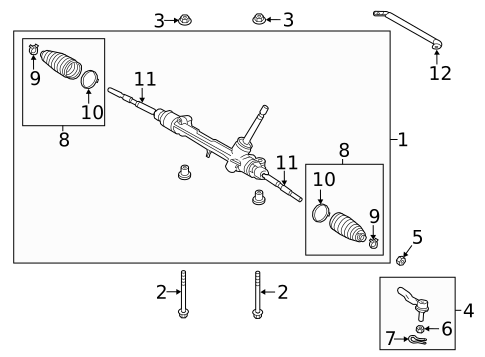Steering Gear & Linkage for 2022 Lexus UX200 #0