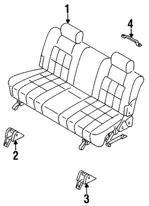 Rear Seat Components for 1998 Mazda MPV #0