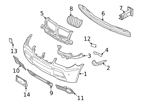 Bumper & Components - Front for 2010 BMW X3 #1