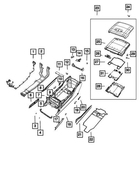 Consoles for 2023 Ram 2500 #0