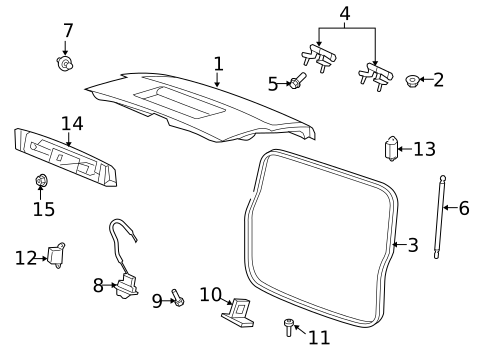 Gate & Hardware for 2012 Jeep Liberty #0