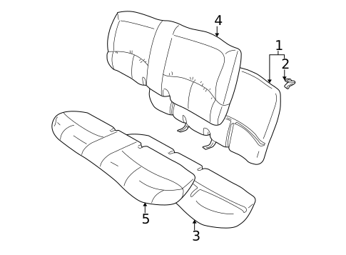 Rear Seat Components for 2003 Buick LeSabre #1