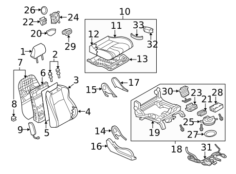 Passenger Seat Components for 2015 Nissan 370Z #0