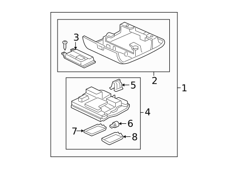 Overhead Console for 2006 Acura MDX #1