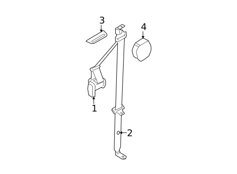 Rear Seat Belts for 2007 Volvo XC70 #1