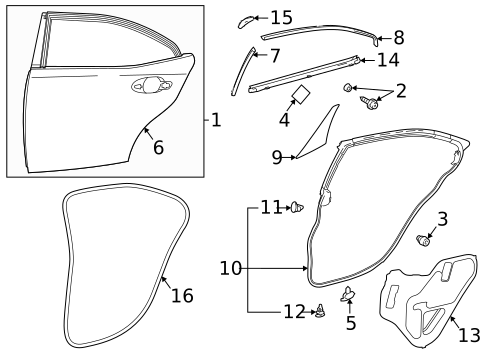 Door & Components for 2025 Lexus IS300 #1