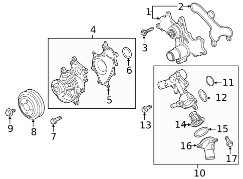 Thermostat & Housing for 2018 Ford F-150 #0