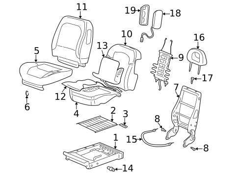 Front Seat Components for 2004 Buick Rendezvous #0