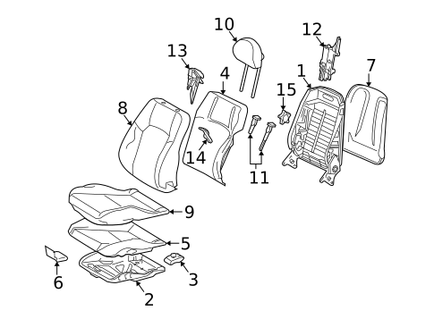 Front Seat Components for 2003 Mercedes-Benz C230 #1
