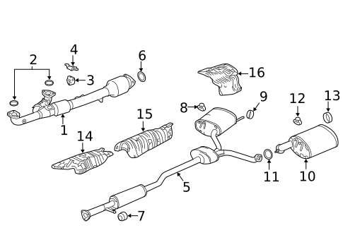 Exhaust Components for 2017 Acura TLX #1