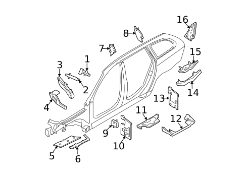 Inner Components for 2008 BMW 535xi #1