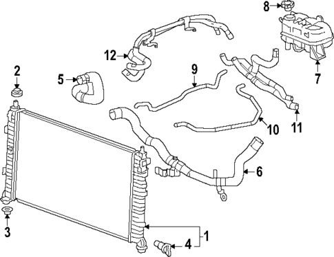 Radiator & Components for 2018 Cadillac XT5 #6