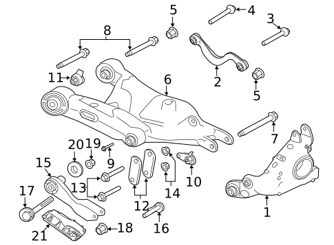 Rear Suspension for 2022 Land Rover Range Rover Evoque #1